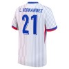 Maglia ufficiale Francia L. Hernandez 21 Trasferta Euro 2024 per Uomo